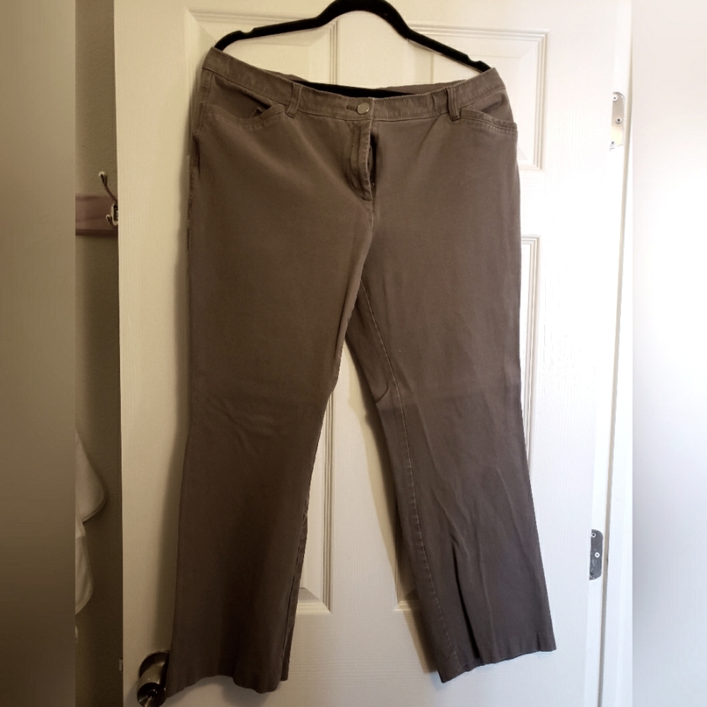 Chico's size 2.5 (16) dark taupe denim pants